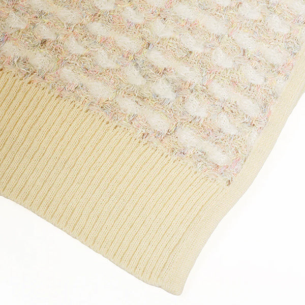 KNIT STOLE FANCY TWEED