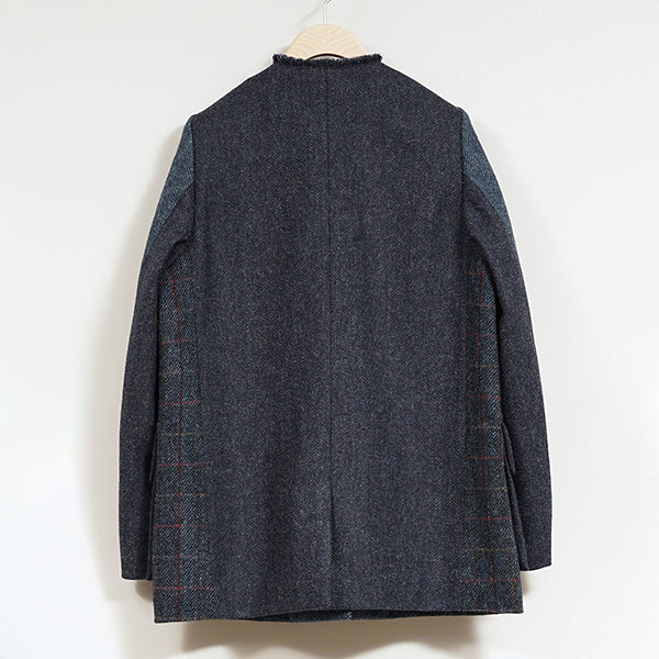 COLLARLESS JACKET BRITISH TWEED