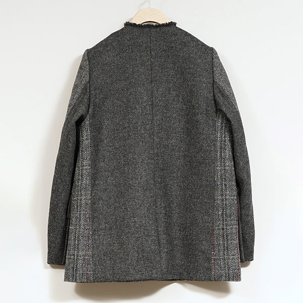 COLLARLESS JACKET BRITISH TWEED