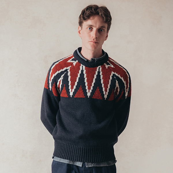 KEY CREW KNIT / NAVY