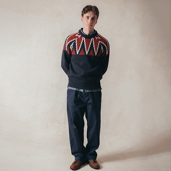 KEY CREW KNIT / NAVY