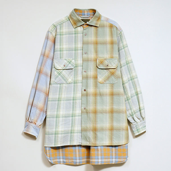 GRANDPA SHIRT CRAZY PATTERN / CHECK / WOMAN