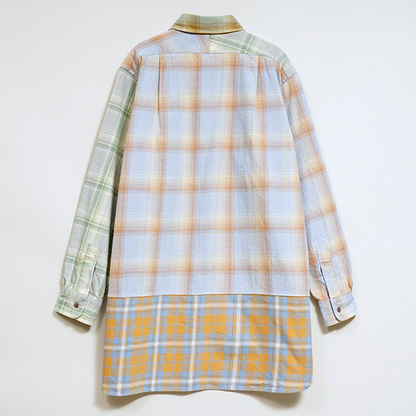 GRANDPA SHIRT CRAZY PATTERN / CHECK / WOMAN