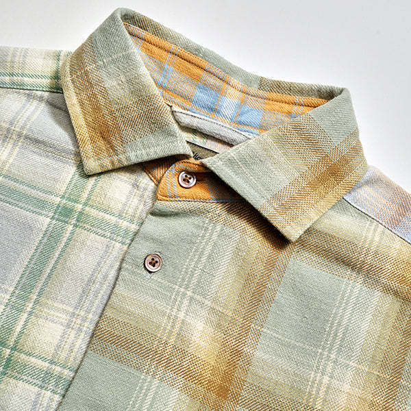 GRANDPA SHIRT CRAZY PATTERN / CHECK / WOMAN