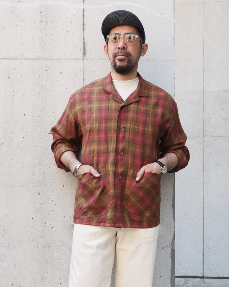FRENCH CHORE JACKET HEMP CHECK