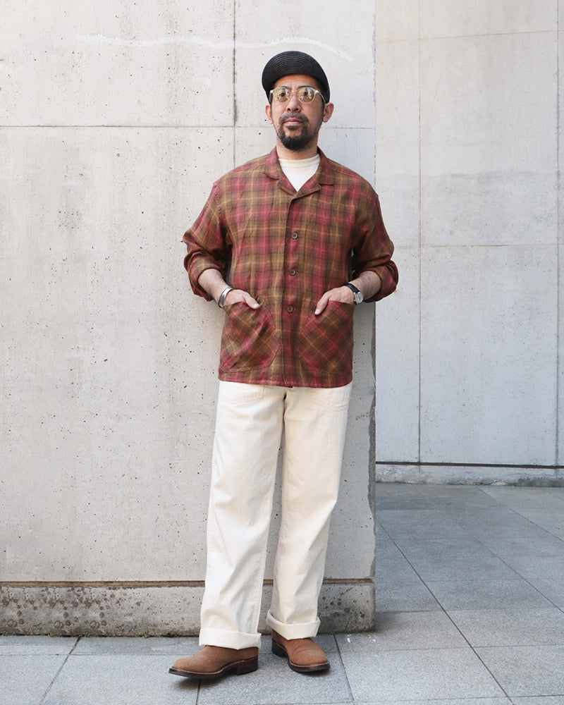 FRENCH CHORE JACKET HEMP CHECK