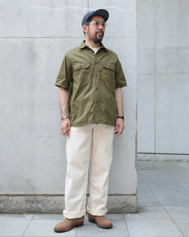 1950s SQUARE HEM WORK SHIRT