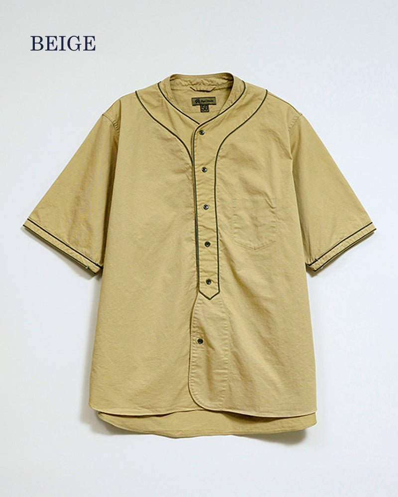 BASEBALL SHIRT SHORT SLEEVE COTTON TWILL