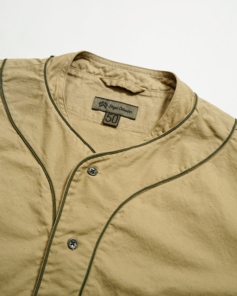 BASEBALL SHIRT SHORT SLEEVE COTTON TWILL