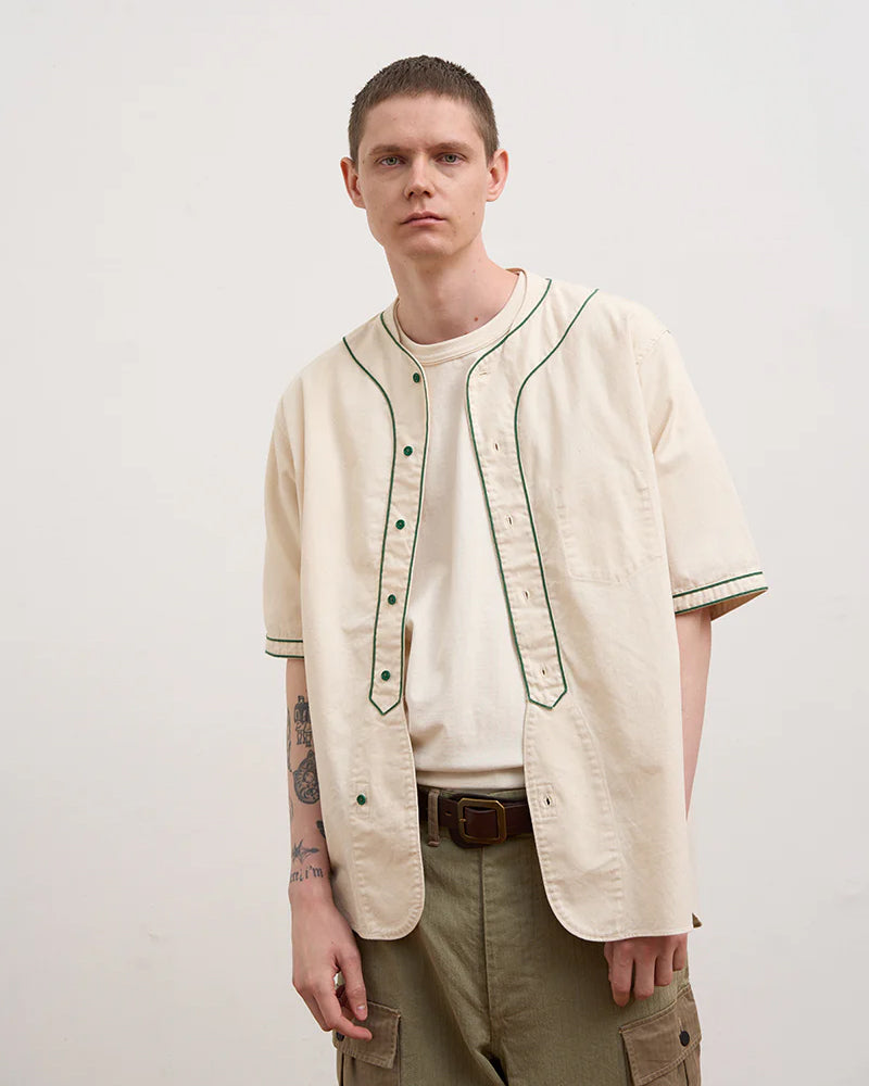 BASEBALL SHIRT SHORT SLEEVE COTTON TWILL