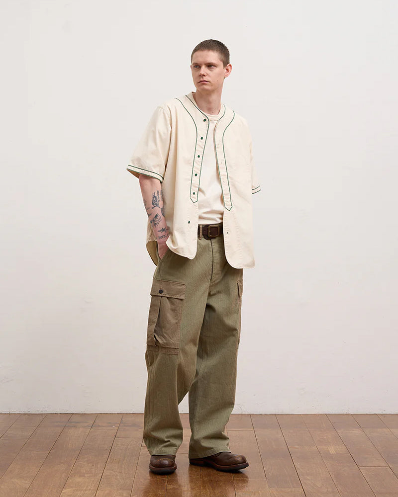 BASEBALL SHIRT SHORT SLEEVE COTTON TWILL