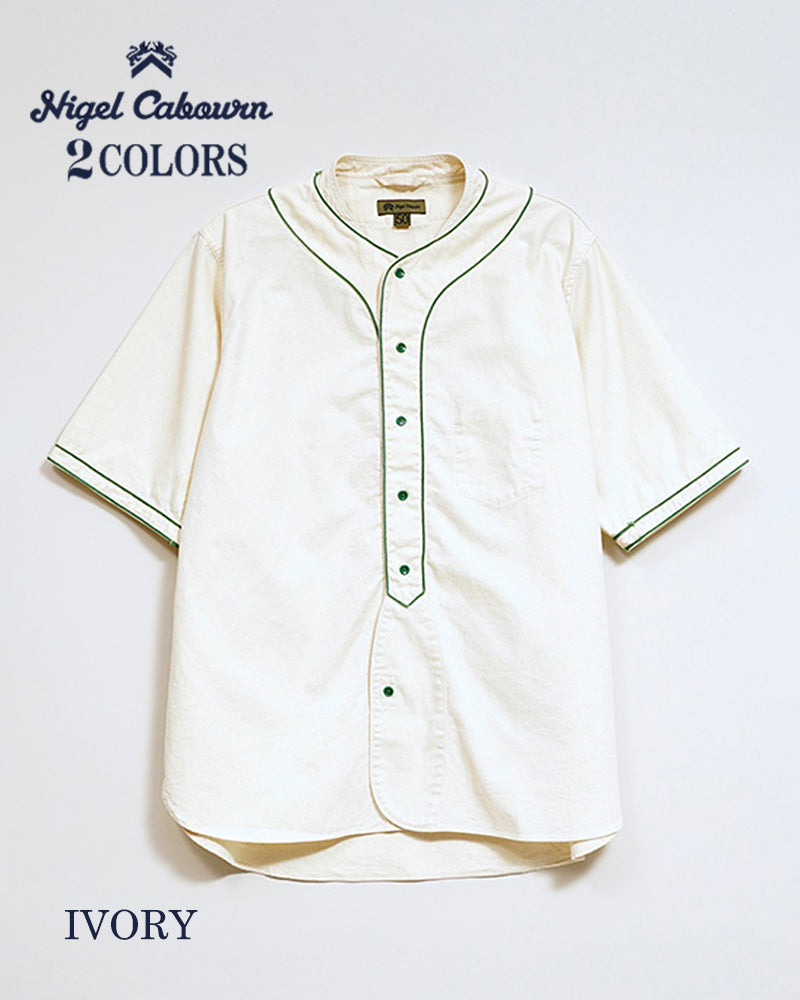 BASEBALL SHIRT SHORT SLEEVE COTTON TWILL