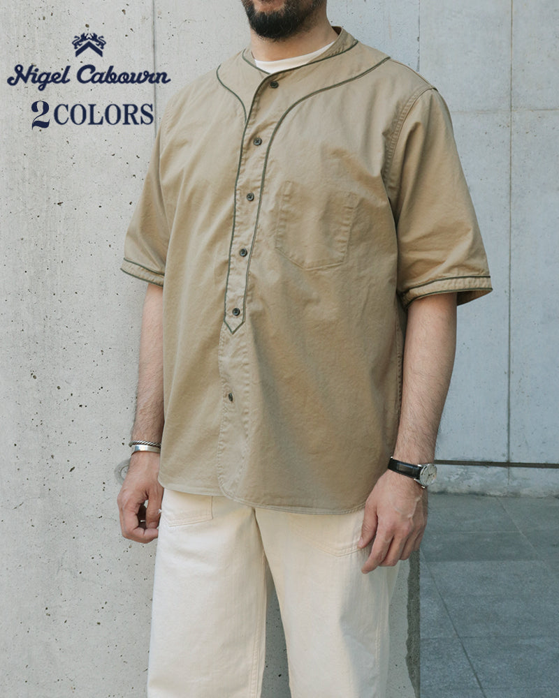 BASEBALL SHIRT SHORT SLEEVE COTTON TWILL