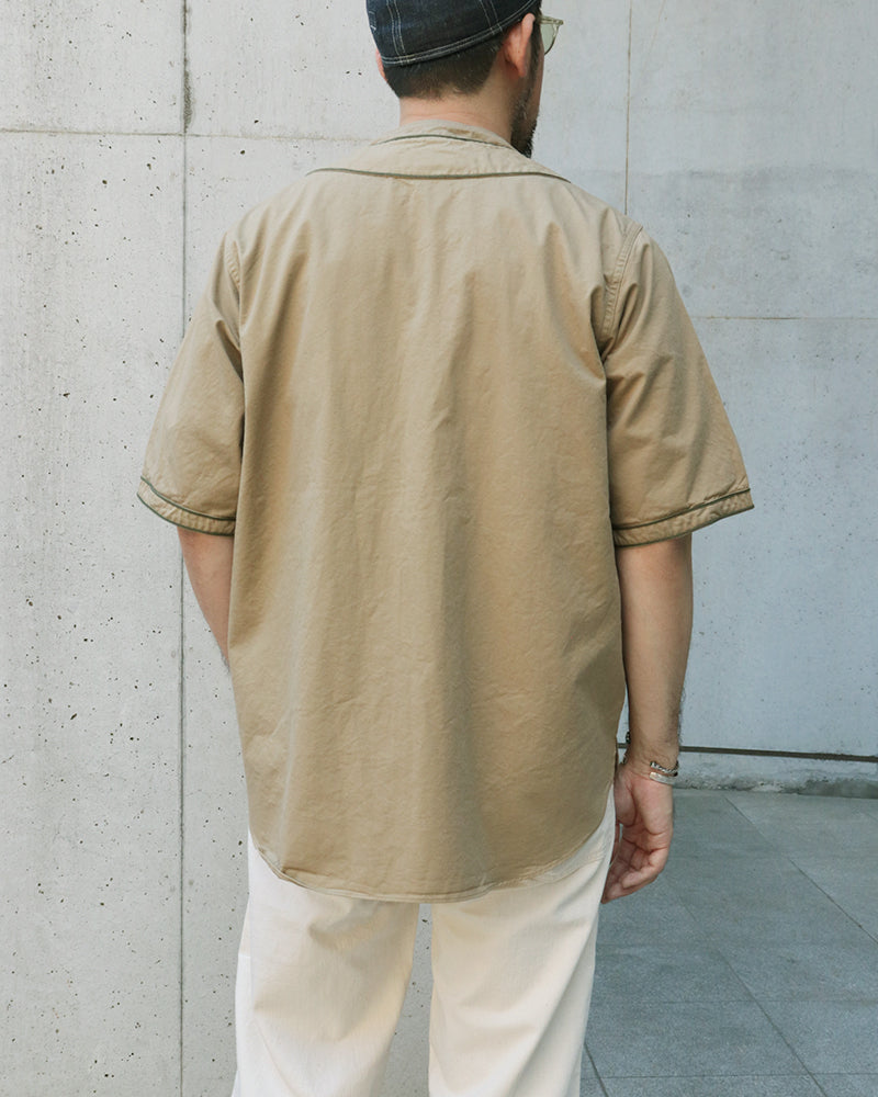 BASEBALL SHIRT SHORT SLEEVE COTTON TWILL
