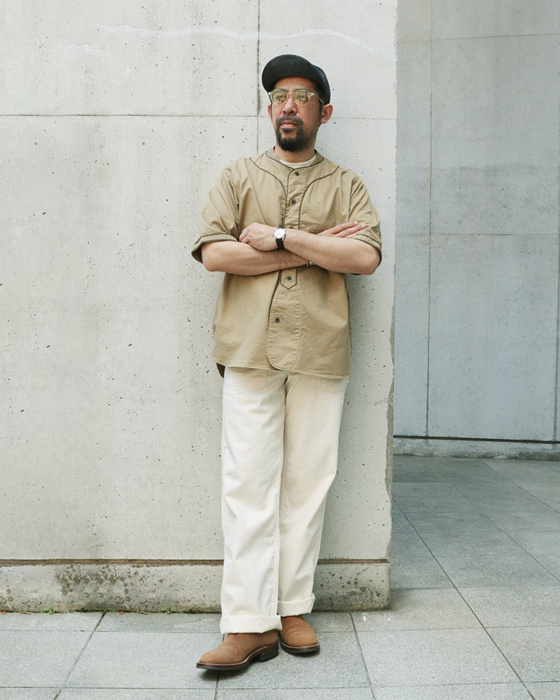 BASEBALL SHIRT SHORT SLEEVE COTTON TWILL