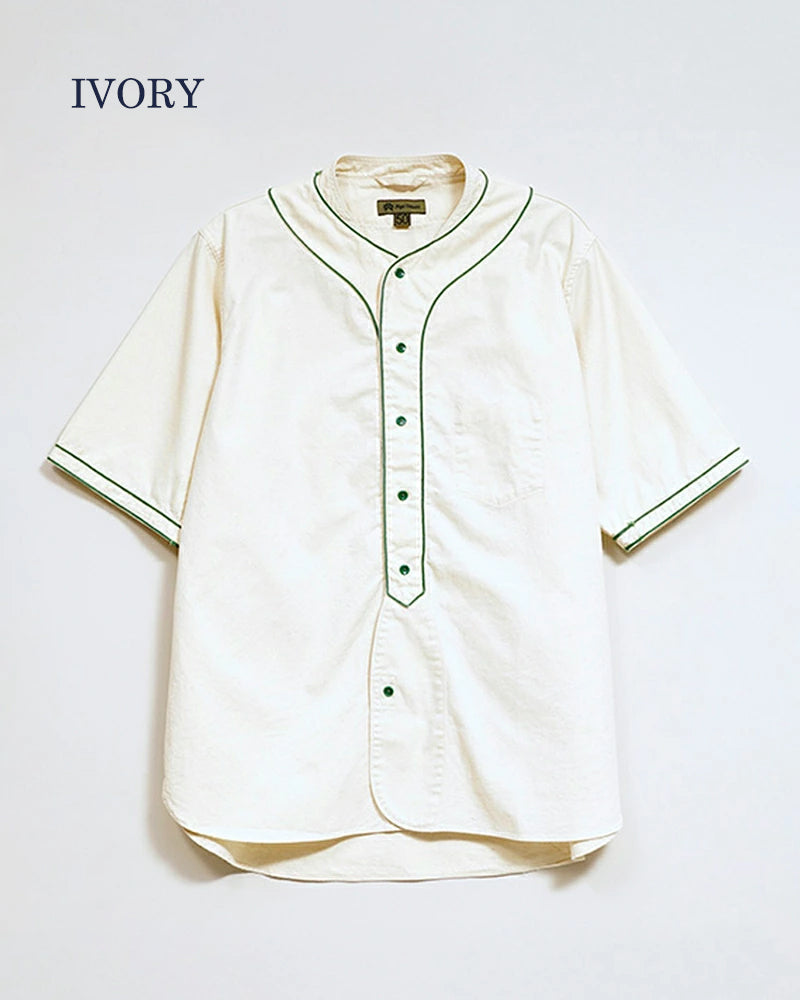 BASEBALL SHIRT SHORT SLEEVE COTTON TWILL