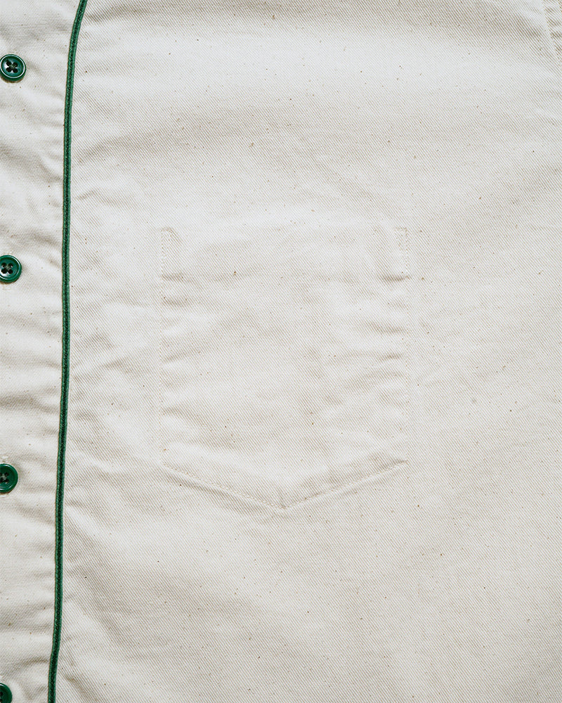 BASEBALL SHIRT SHORT SLEEVE COTTON TWILL