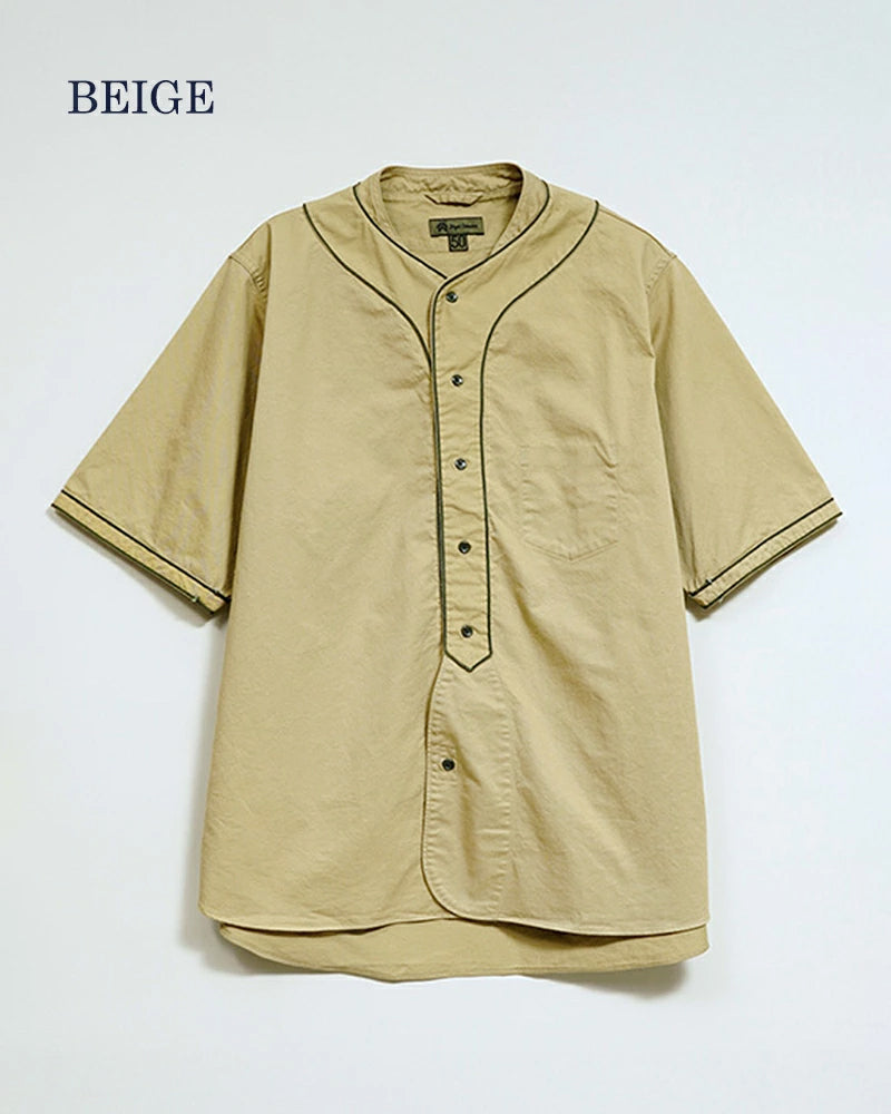 BASEBALL SHIRT SHORT SLEEVE COTTON TWILL