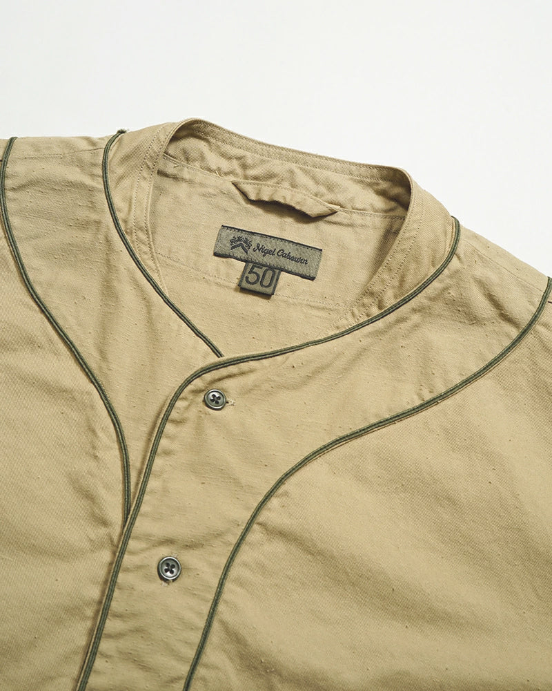 BASEBALL SHIRT SHORT SLEEVE COTTON TWILL