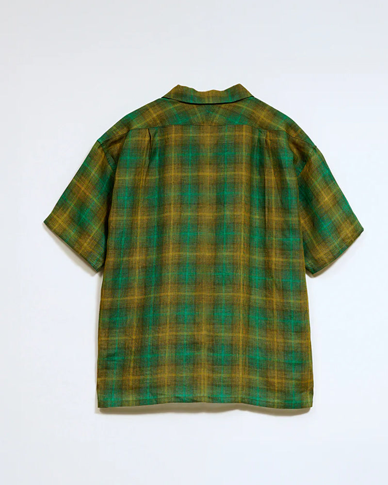 OPEN COLLAR SHIRT HEMP CHECK