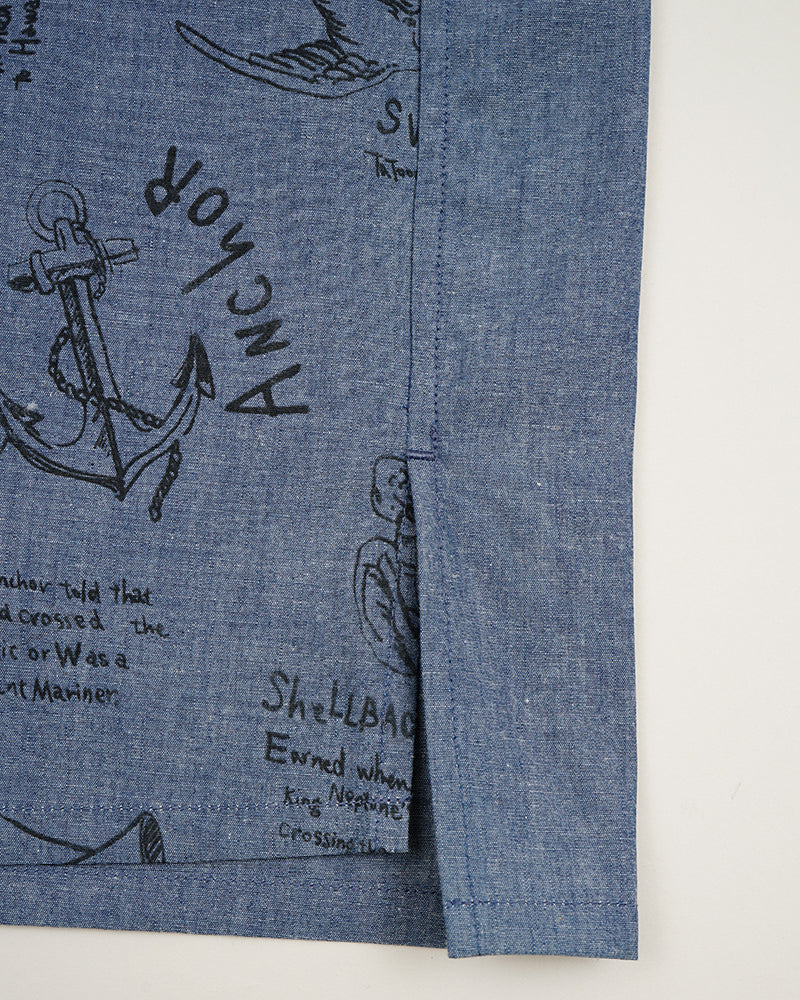 PRE-ORDER / OPEN COLLAR SHIRT SHORT SLEEVE / TATTOO PRINT