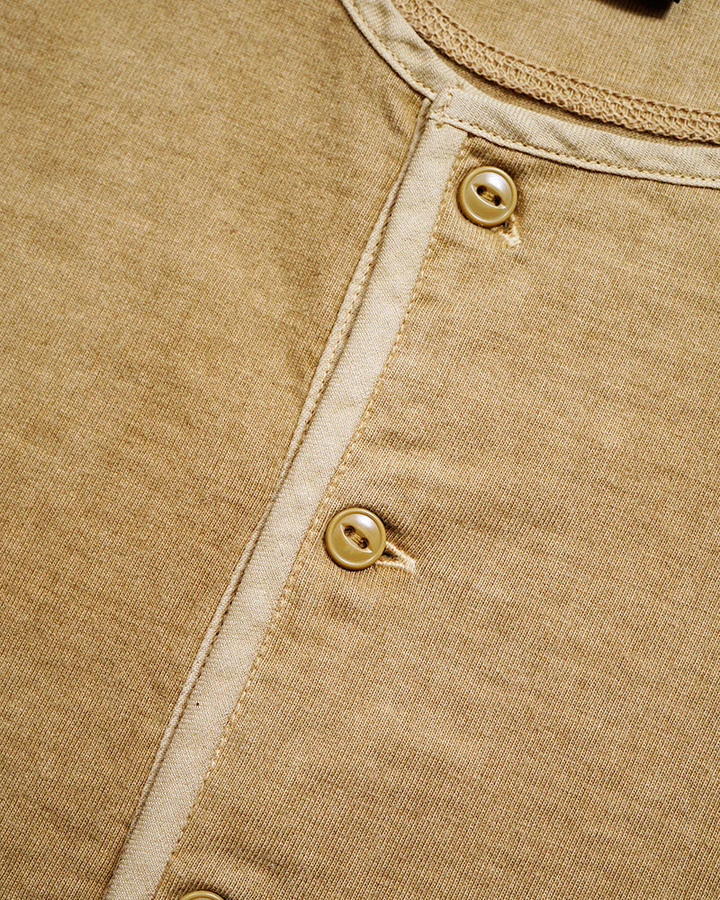 7.8oz HENLEY NECK T-SHIRT PIGMENT