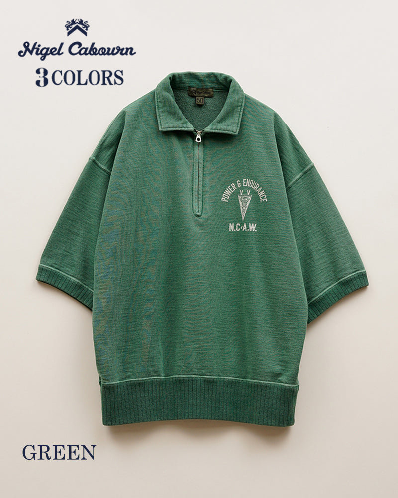 PRE-ORDER / HALF ZIP SWEAT SHORT SLEEVE