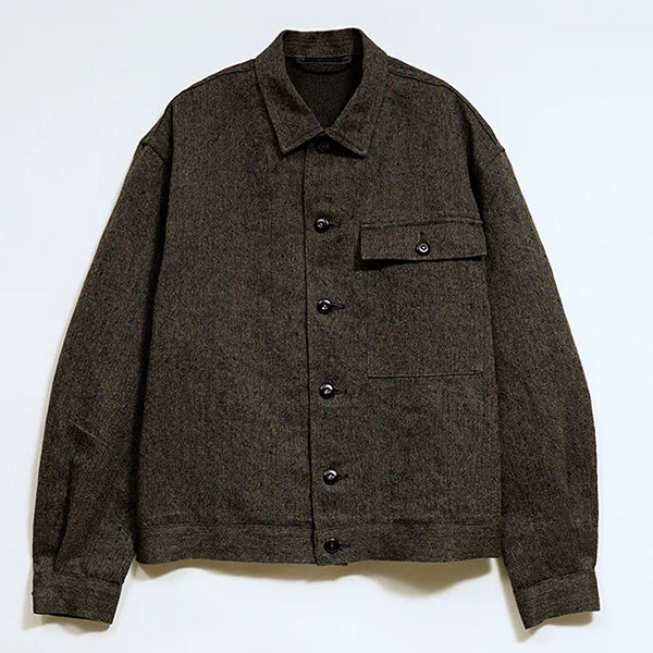 FRENCH WORK JACKET MIX BLACK CHAMBRAY / CHARCOAL GRAY