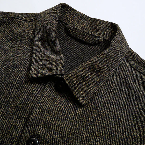 FRENCH WORK JACKET MIX BLACK CHAMBRAY / CHARCOAL GRAY