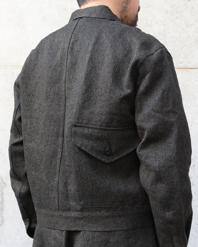 FRENCH WORK JACKET MIX BLACK CHAMBRAY / CHARCOAL GRAY