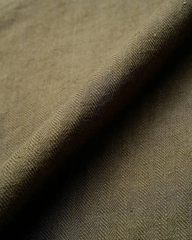 USMC CHORE JACKET / LINEN HERRINGBONE TWILL / GREEN