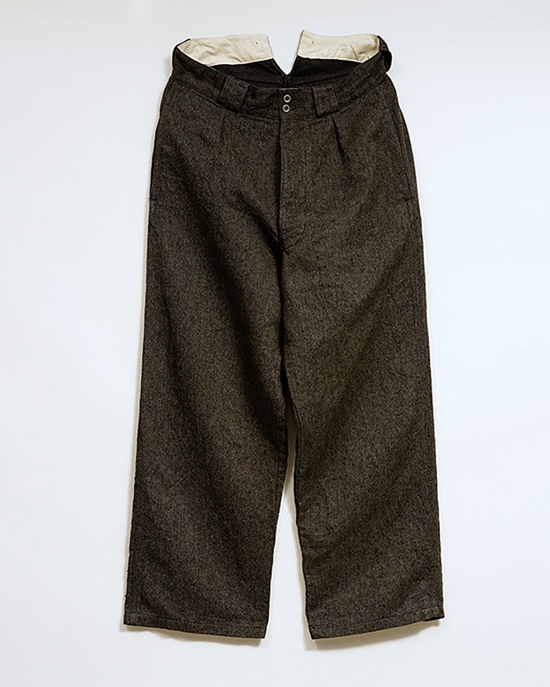 WIDE FRENCH WORK PANT CHAMBRAY / CHARCOAL GRAY