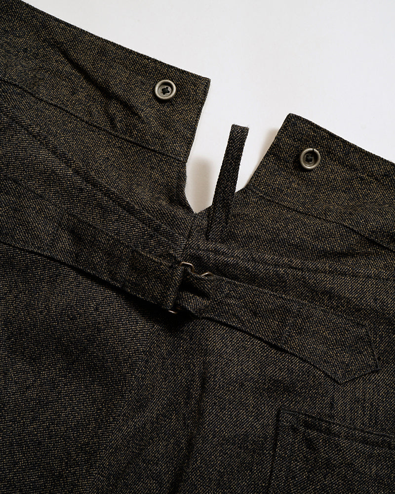 WIDE FRENCH WORK PANT CHAMBRAY / CHARCOAL GRAY
