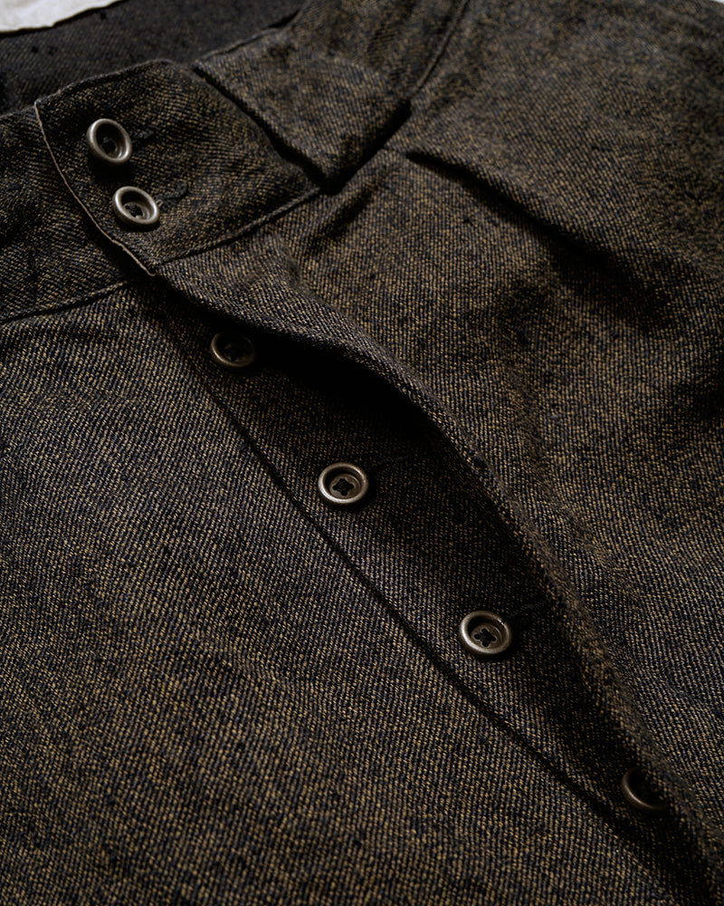 WIDE FRENCH WORK PANT CHAMBRAY / CHARCOAL GRAY