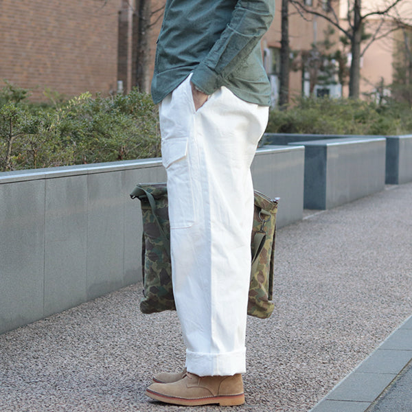 BRITISH ARMY PANT WHITE DENIM