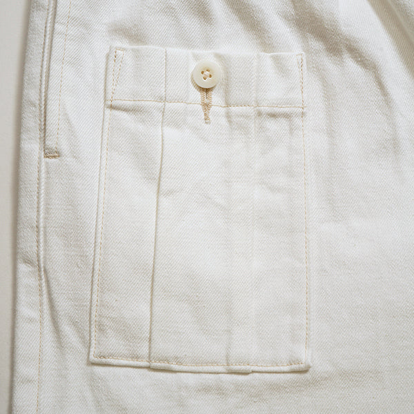 PRE-ORDER / BRITISH ARMY PANT WHITE DENIM
