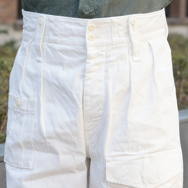 BRITISH ARMY PANT WHITE DENIM