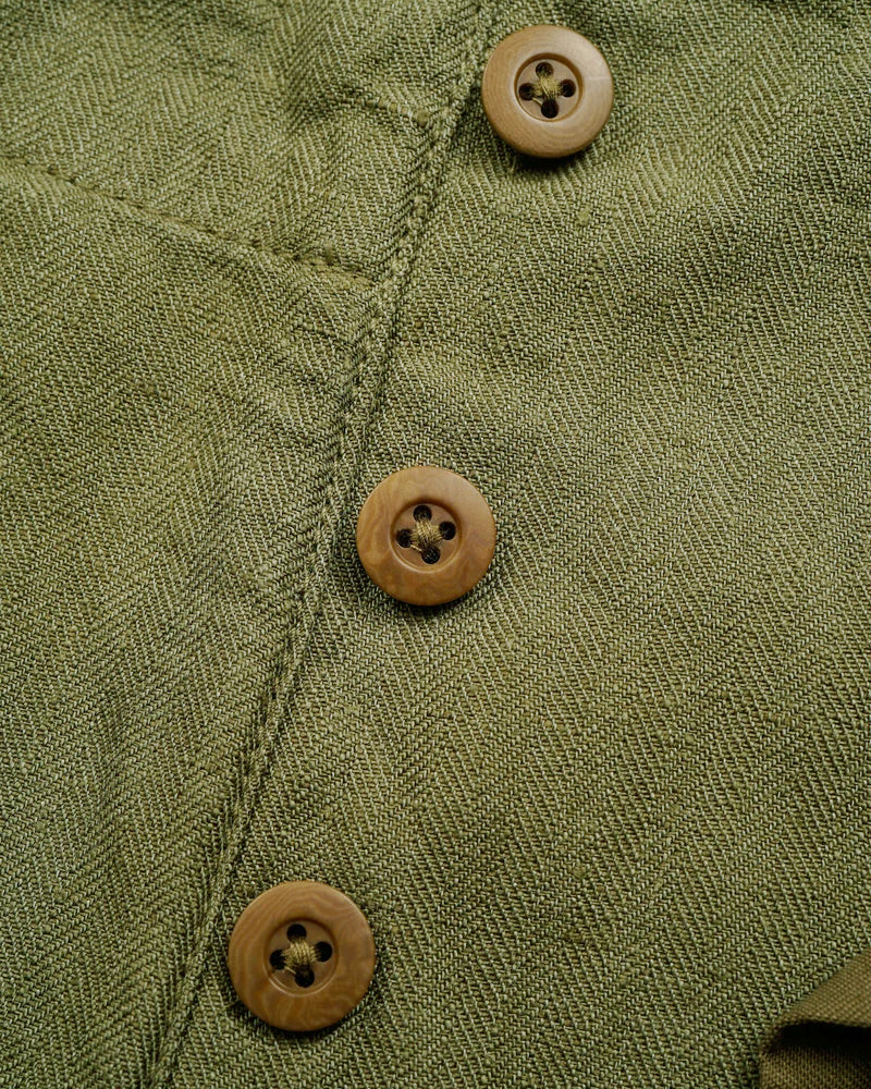 ROYAL NAVY CARGO PANT / LINEN HERRINGBONE TWILL / GREEN