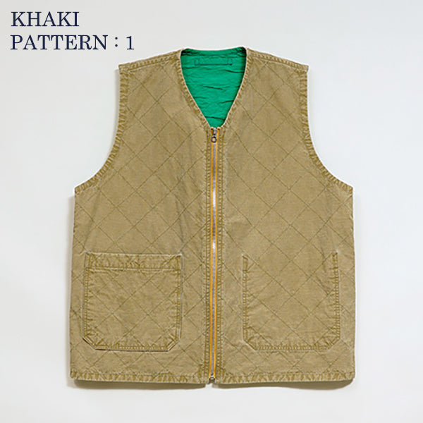 QUILTING DECK VEST REVERSIBLE RIPSTOP