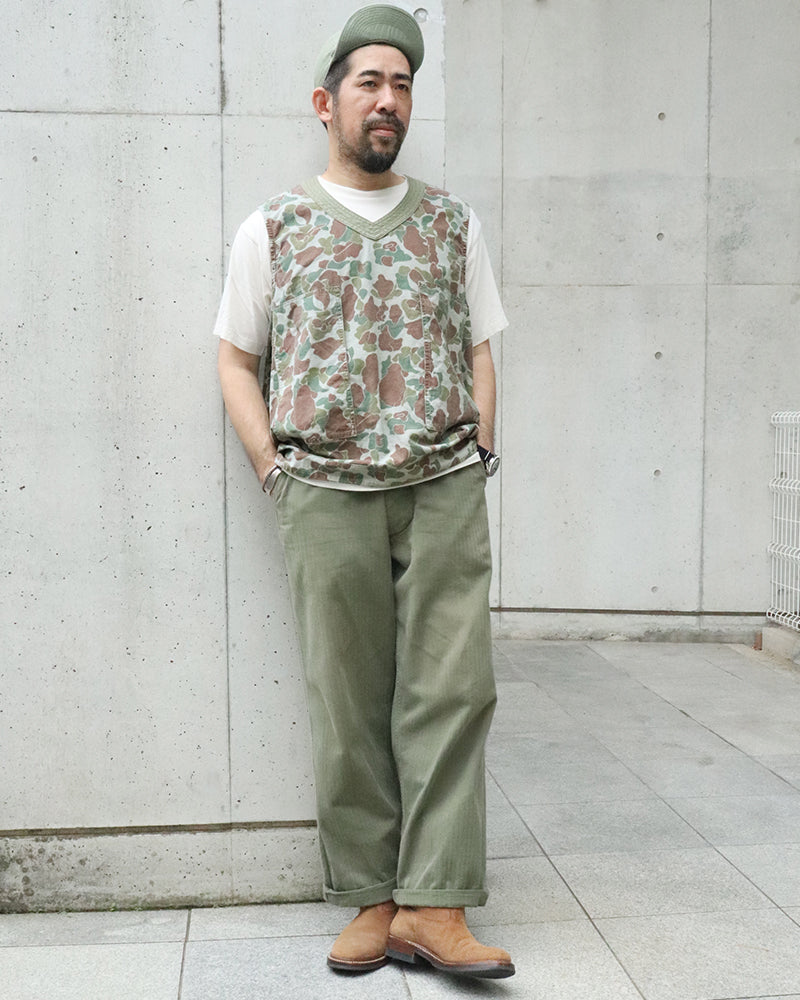 PULLOVER ARMY VEST CAMO / GREEN
