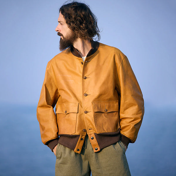PRE-ORDER / A-1 FLIGHT JACKET HORSE NUBUCK / CAMEL