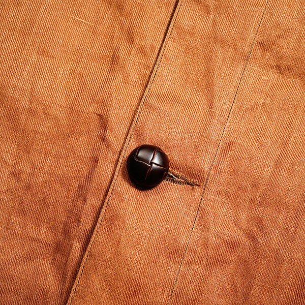 OX'ED SILVER / FISHERMAN COAT KAKISHIBU LINEN  / BROWN