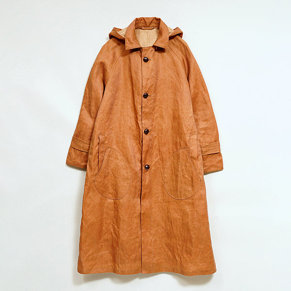 OX'ED SILVER / FISHERMAN COAT KAKISHIBU LINEN  / BROWN