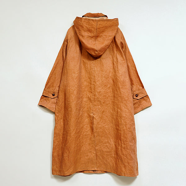 OX'ED SILVER / FISHERMAN COAT KAKISHIBU LINEN  / BROWN