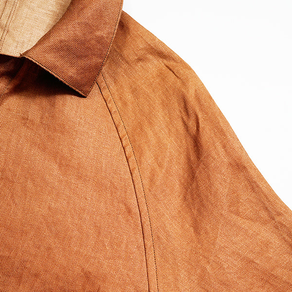 OX'ED SILVER / FISHERMAN COAT KAKISHIBU LINEN  / BROWN