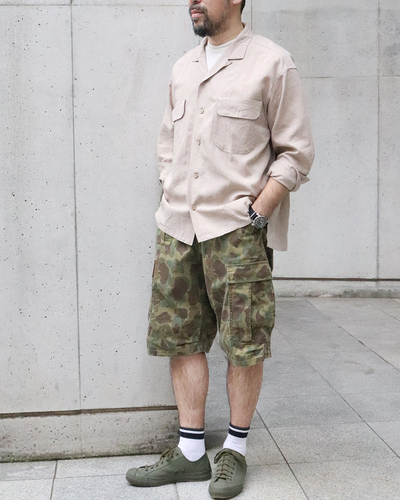 OX'ED SILVER / FARMER OPEN COLLAR SHIRT / IVORY