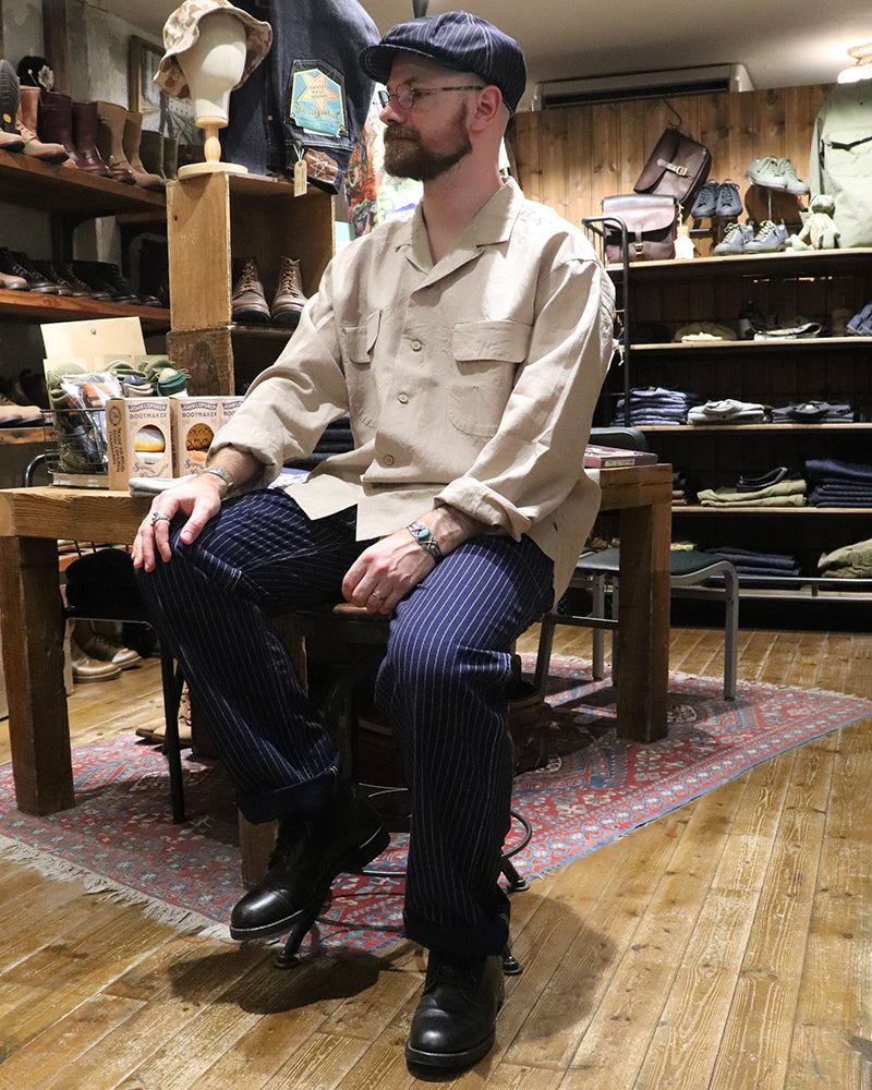 OX'ED SILVER / FARMER OPEN COLLAR SHIRT / IVORY