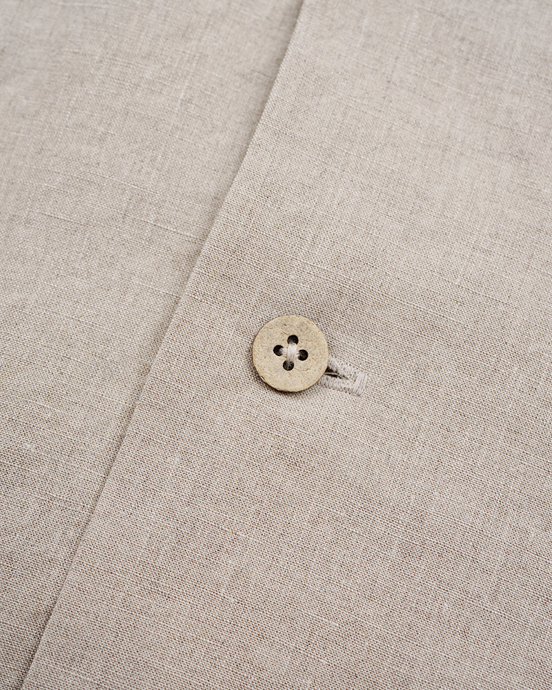 OX'ED SILVER / FARMER OPEN COLLAR SHIRT / IVORY