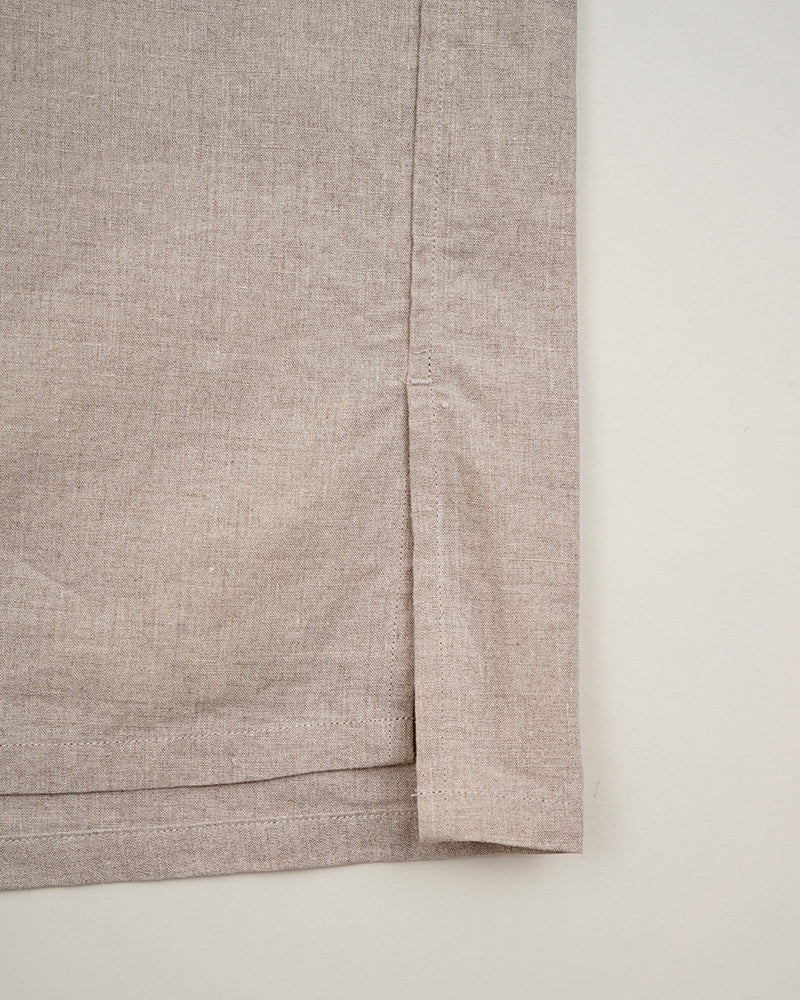 PRE-ORDER / OX'ED SILVER / FARMER OPEN COLLAR SHIRT / IVORY