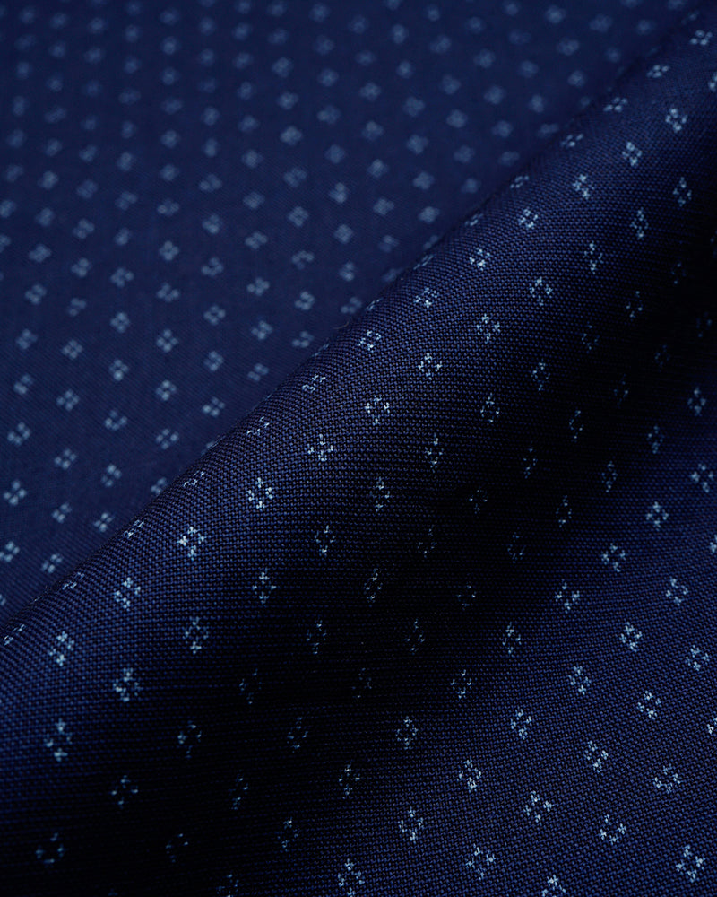 OX'ED SILVER / FARMER STAND SHIRT KASURI / NAVY